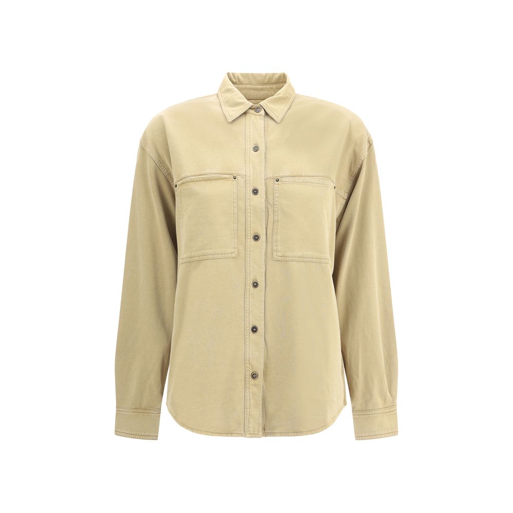 Beige Denim Shirt