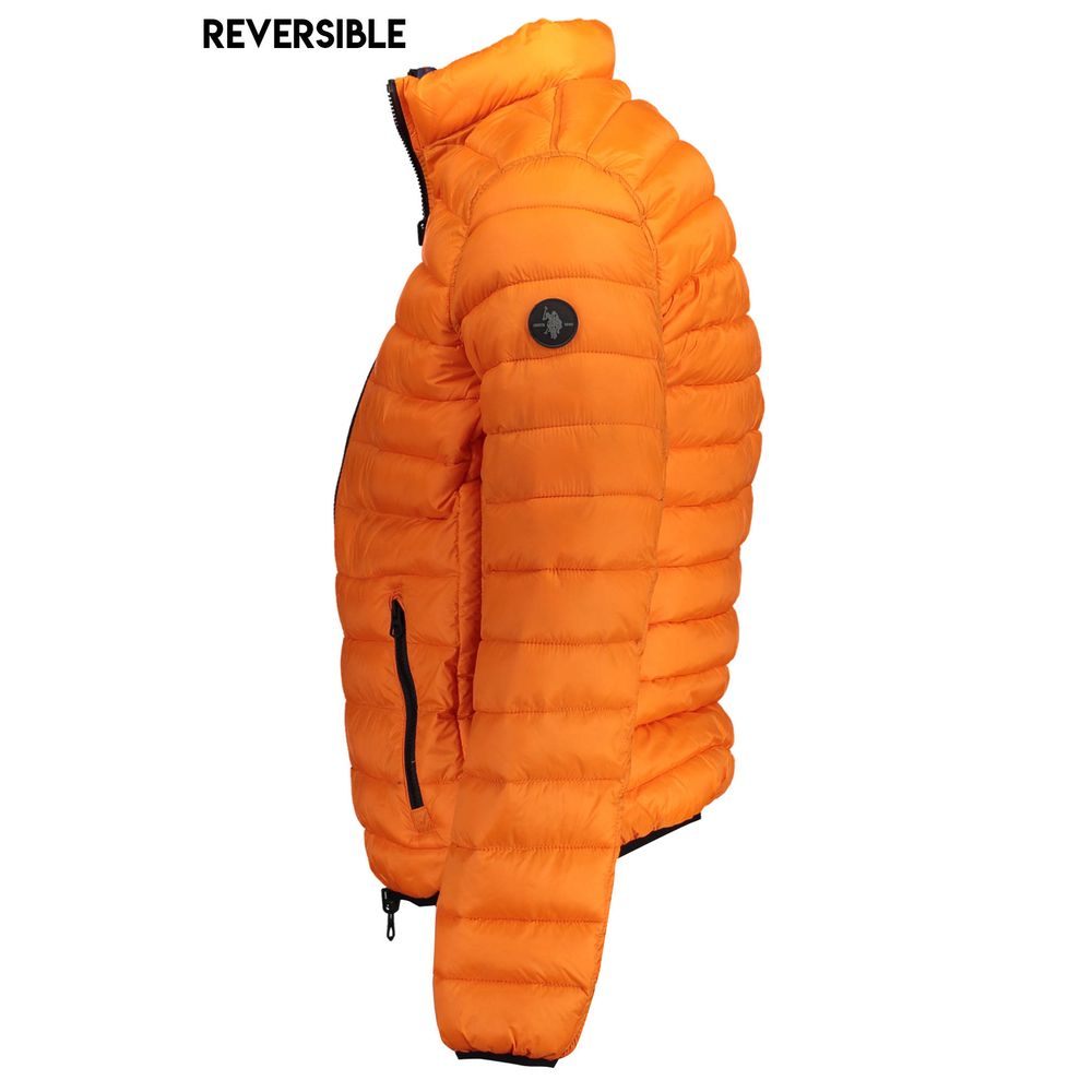 Orange Nylon Men's Jacket