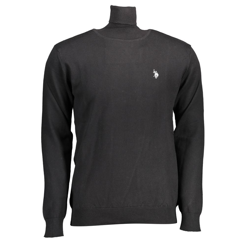 Black Cotton Men's Sweater