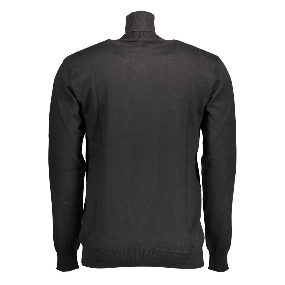 Black Cotton Men's Sweater