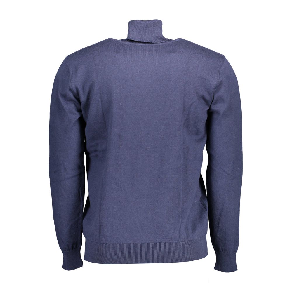 Blue Cotton Men's Sweater