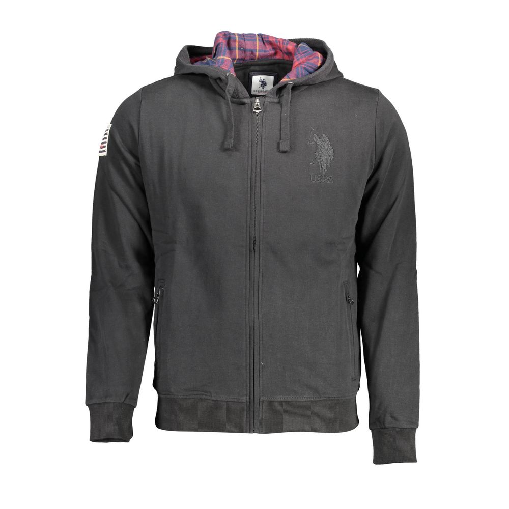 Black Cotton Men's Sweatshirt