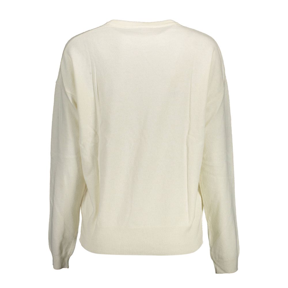 White Fabric Women's Sweater