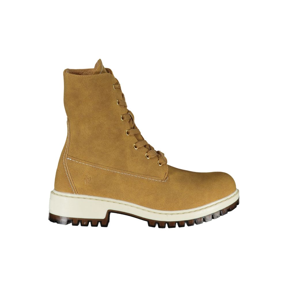 Brown Polyurethane Women's Boot