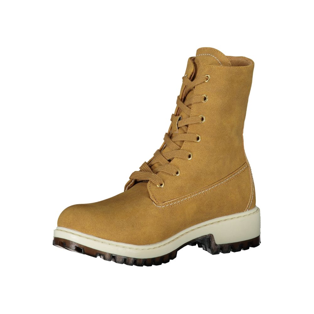 Brown Polyurethane Women's Boot