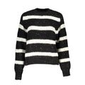 Black Acrylic Women Sweater Turtleneck
