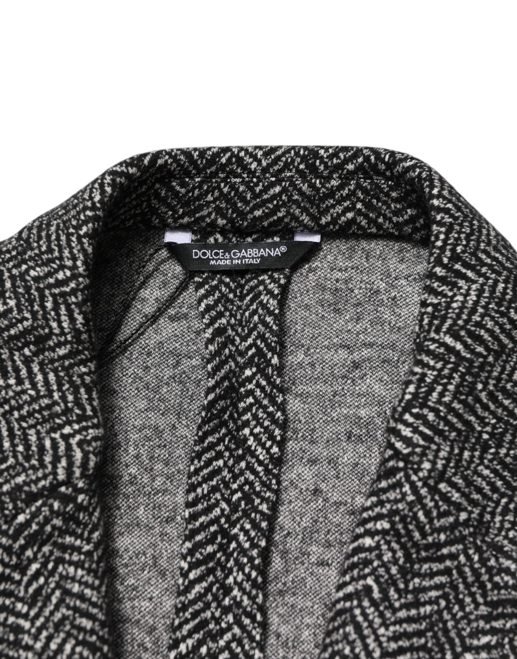 Dark Gray White Double Breasted Men Suit Blazer