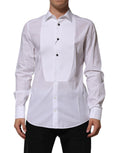 White Bib Cotton Poplin GOLD Men Formal Shirt