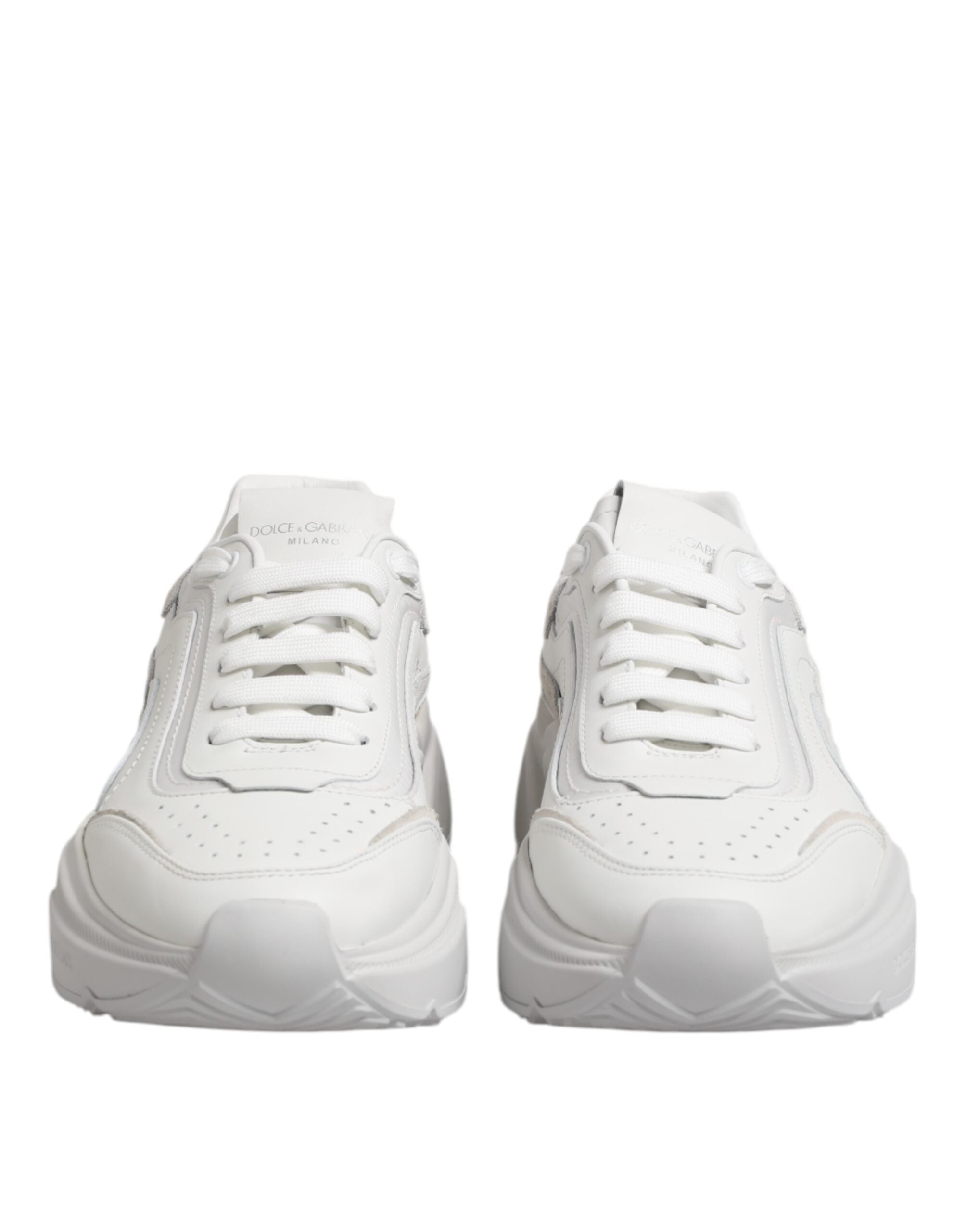 White Leather Daymaster Low Top Sneakers Shoes