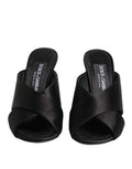 Dolce & Gabbana Black Keira Baroque High Heel Sandals Shoes