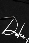 Dolce & Gabbana Black Hooded Logo Print Sweatshirt Sweater