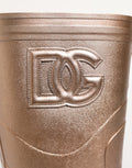 Dolce & Gabbana Rose Gold Rubber Pull On Rain Boots  Shoes