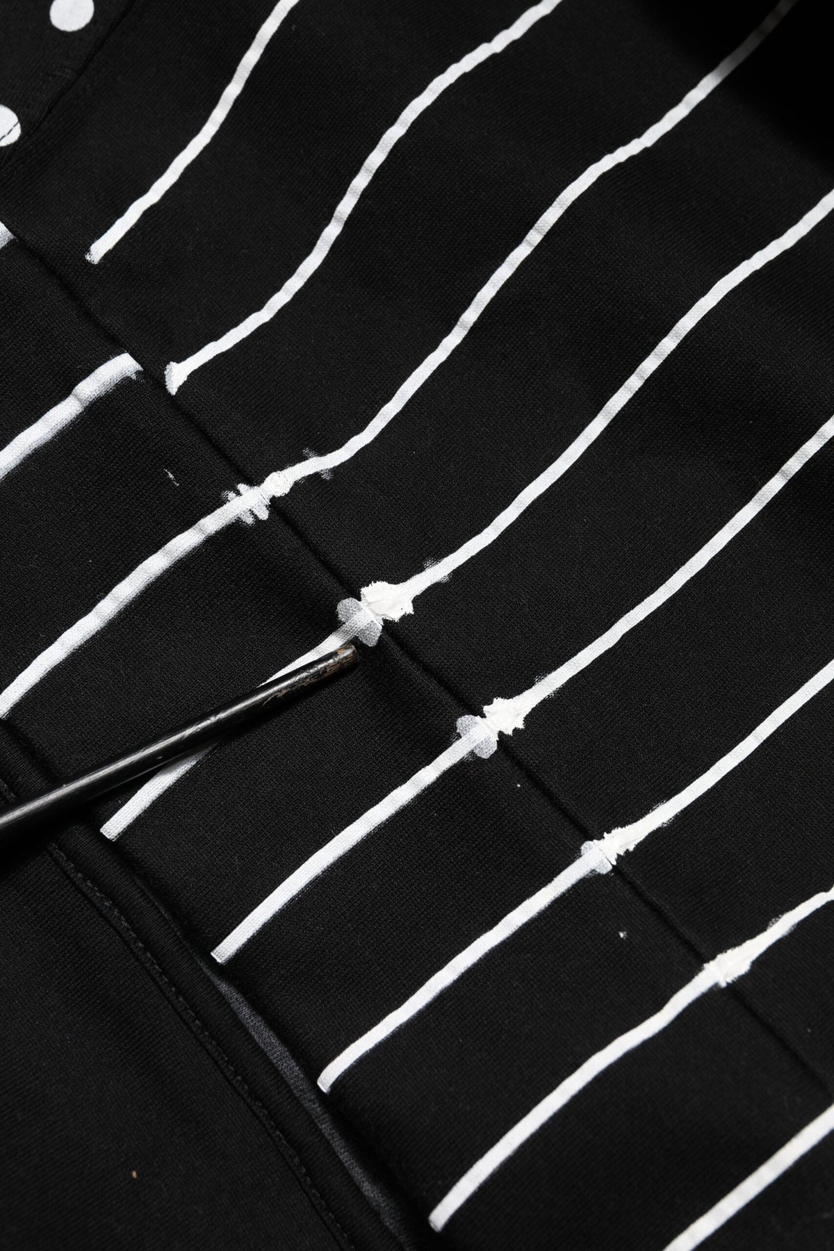 Dolce & Gabbana Black Stripes Hooded Men Sweatshirt Sweater