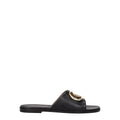Off-White Black Leather Slippers