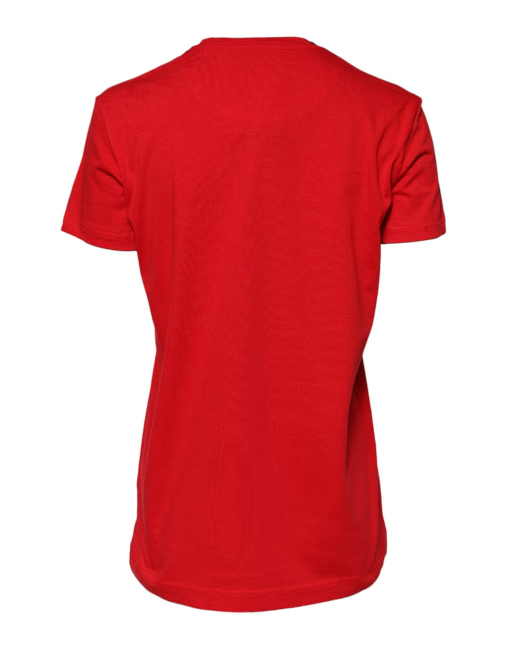 Dolce & Gabbana Red Cotton Short Sleeves Crew Neck Top T-shirt