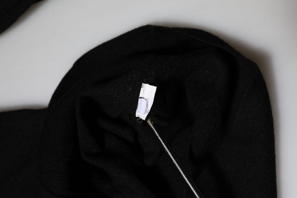 Dolce & Gabbana Black STAFF Round Neck Cardigan Sweater