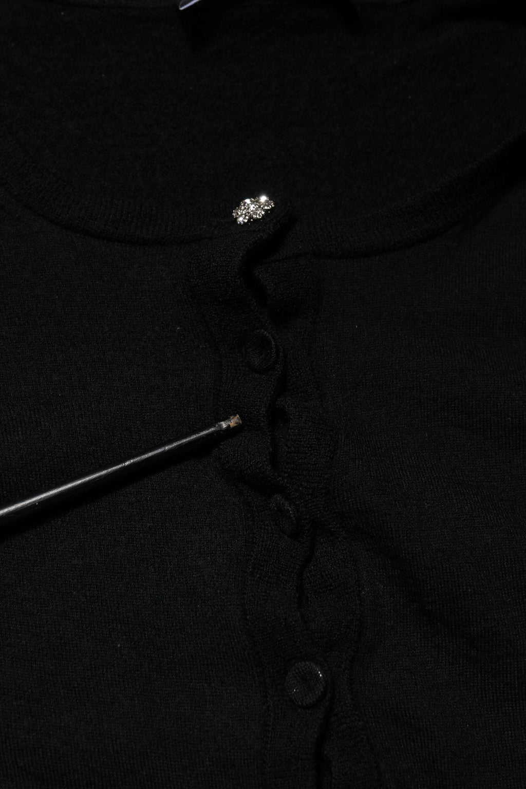 Dolce & Gabbana Black STAFF Round Neck Cardigan Sweater