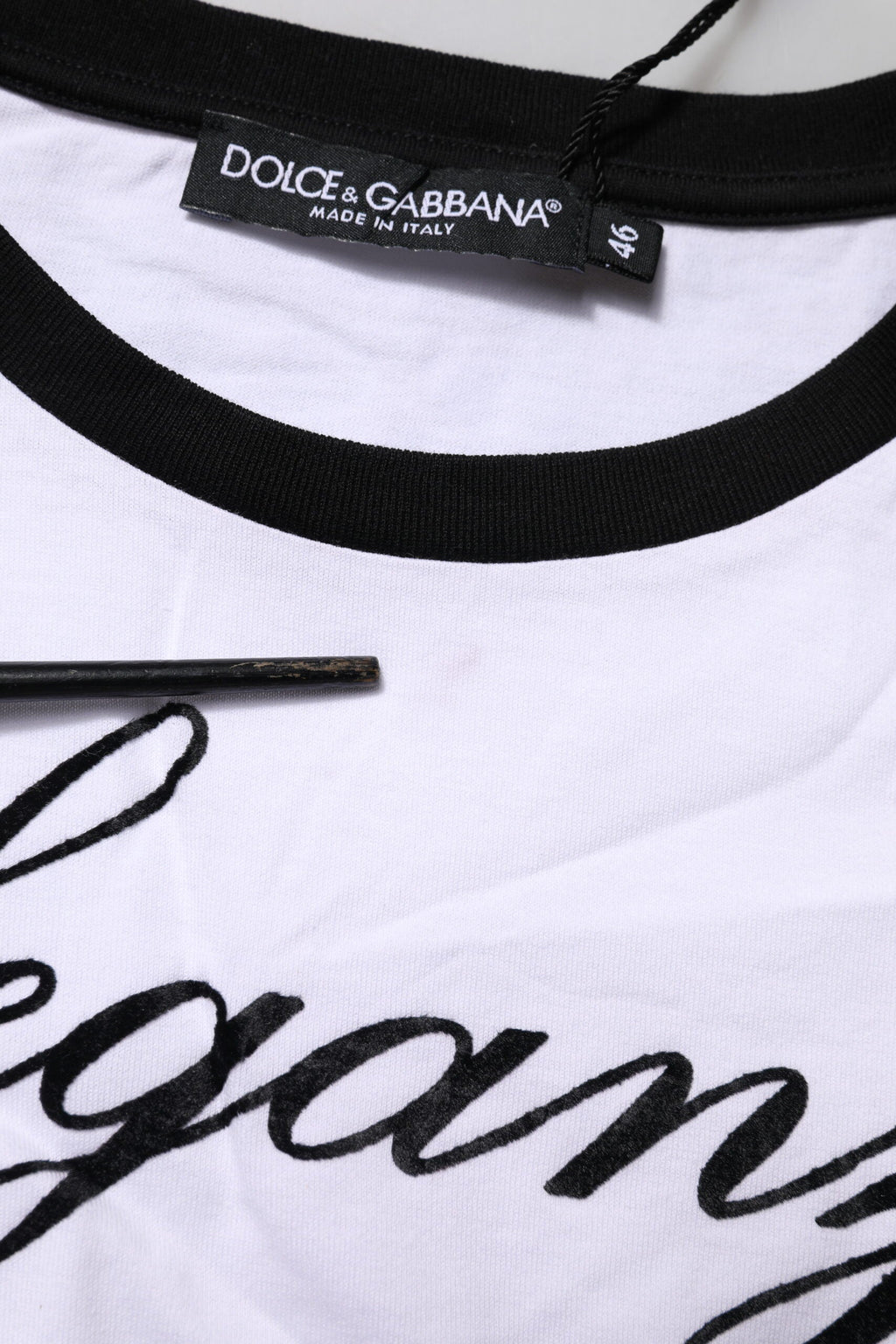 Dolce & Gabbana White Eleganza Cotton Crew Neck Tee T-shirt