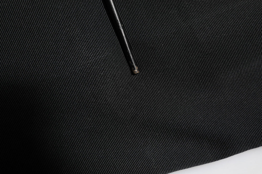 Dolce & Gabbana Black Acetate HighWaist Tapered Trouser Pants