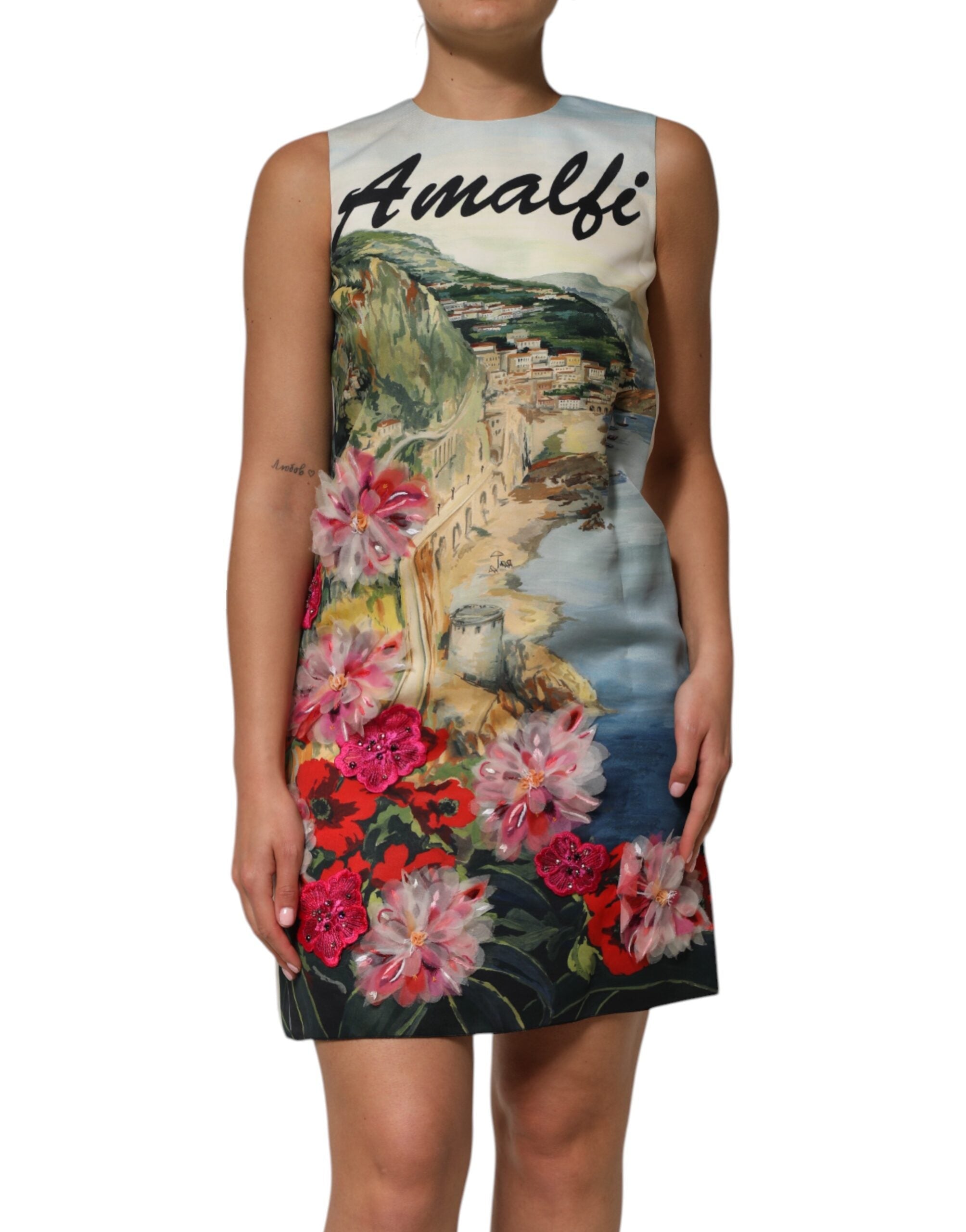 Dolce & Gabbana Multicolor Crystal Embellished Mini Dress