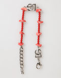 Dolce & Gabbana Silver Tone Brass Beaded Resin DG Logo Chain Men Bracelet