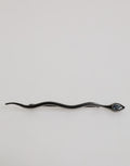 Dolce & Gabbana Black Brass Crystal Spilla Serpente Mens Brooch Pin