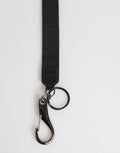 Dolce & Gabbana Black Yellow Polyester DG Logo Silver Keychain Keyring