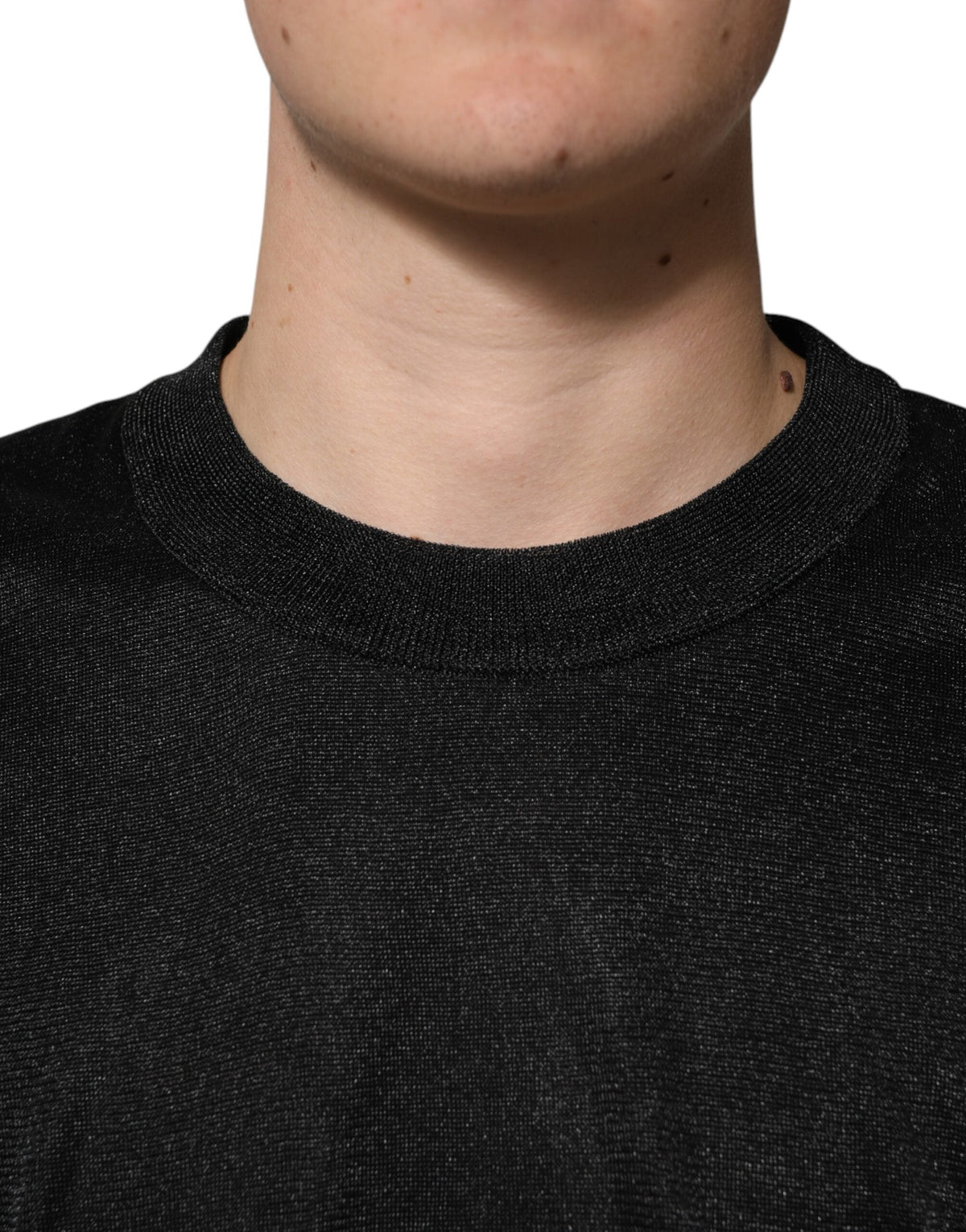 Dolce & Gabbana Black Polyester Pullover Sweatshirt Sweater