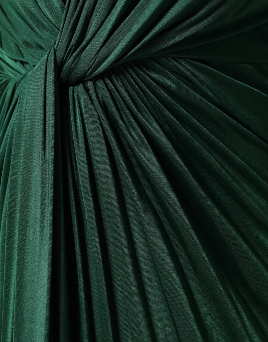 Dolce & Gabbana Dark Green Viscose Long Sleeve Midi Dress