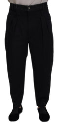 Dolce & Gabbana Black Cotton Stretch Loose Denim Trouser Jeans