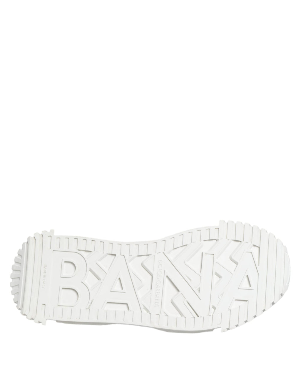 Dolce & Gabbana White NS1 Canvas Leather Embellished Sneakers Shoes
