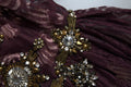 Dolce & Gabbana Purple Viscose Crystal A-Line Gown Dress