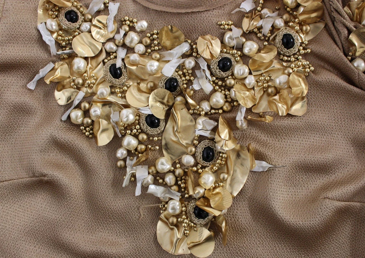 Dolce & Gabbana Gold SPECIAL Piece Runway Crystal Blouse
