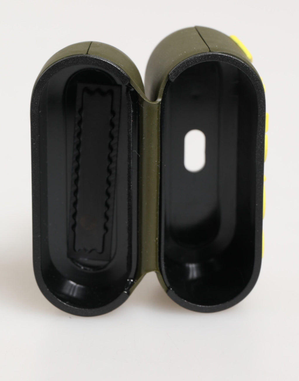 Dolce & Gabbana Army Green Rubber Logo Embossed Accessory  Airpods Case