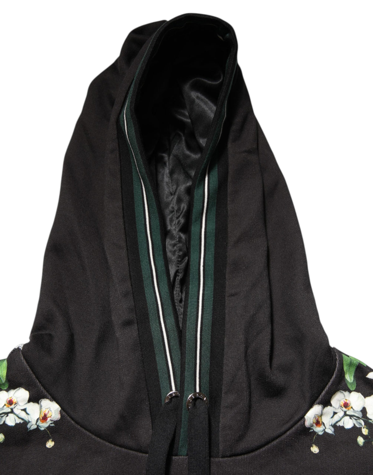 Dolce & Gabbana KING Black Orchid Floral Crown Logo Hoodie Sweater