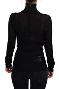 Dolce & Gabbana Black Turtleneck Slim Fit Pullover Sweater
