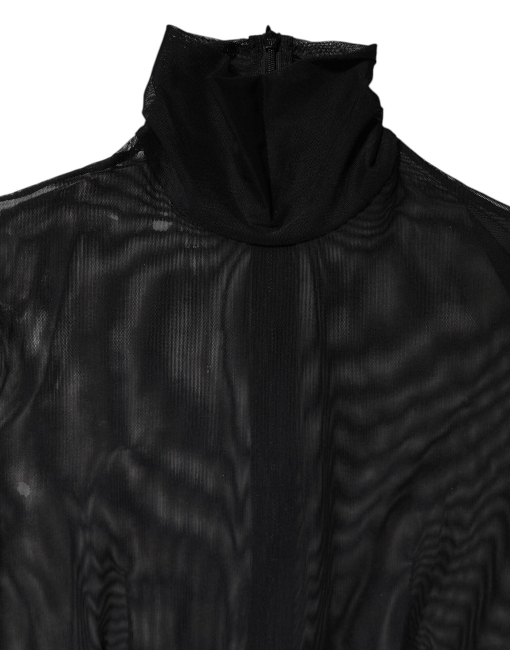 Dolce & Gabbana Black Sheer Mesh Long Sleeve Jumpsuit Bodysuit Dress