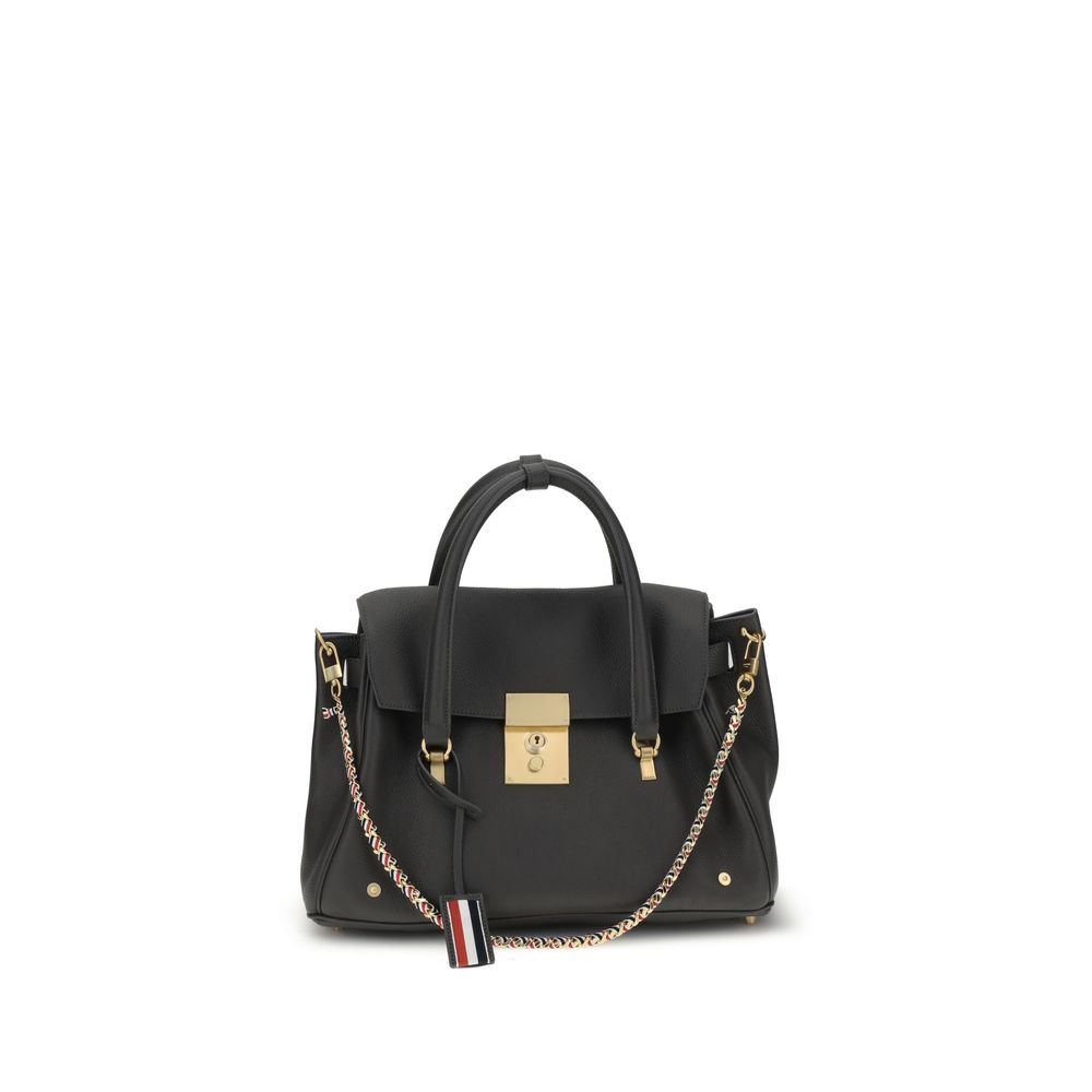 Thom Browne Gray Calf Leather Bos Taurus Handbag