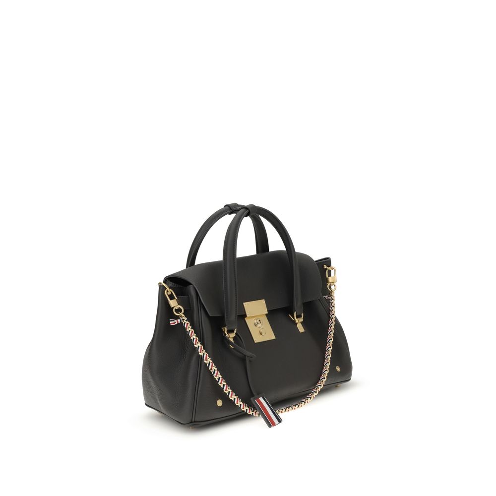 Thom Browne Gray Calf Leather Bos Taurus Handbag