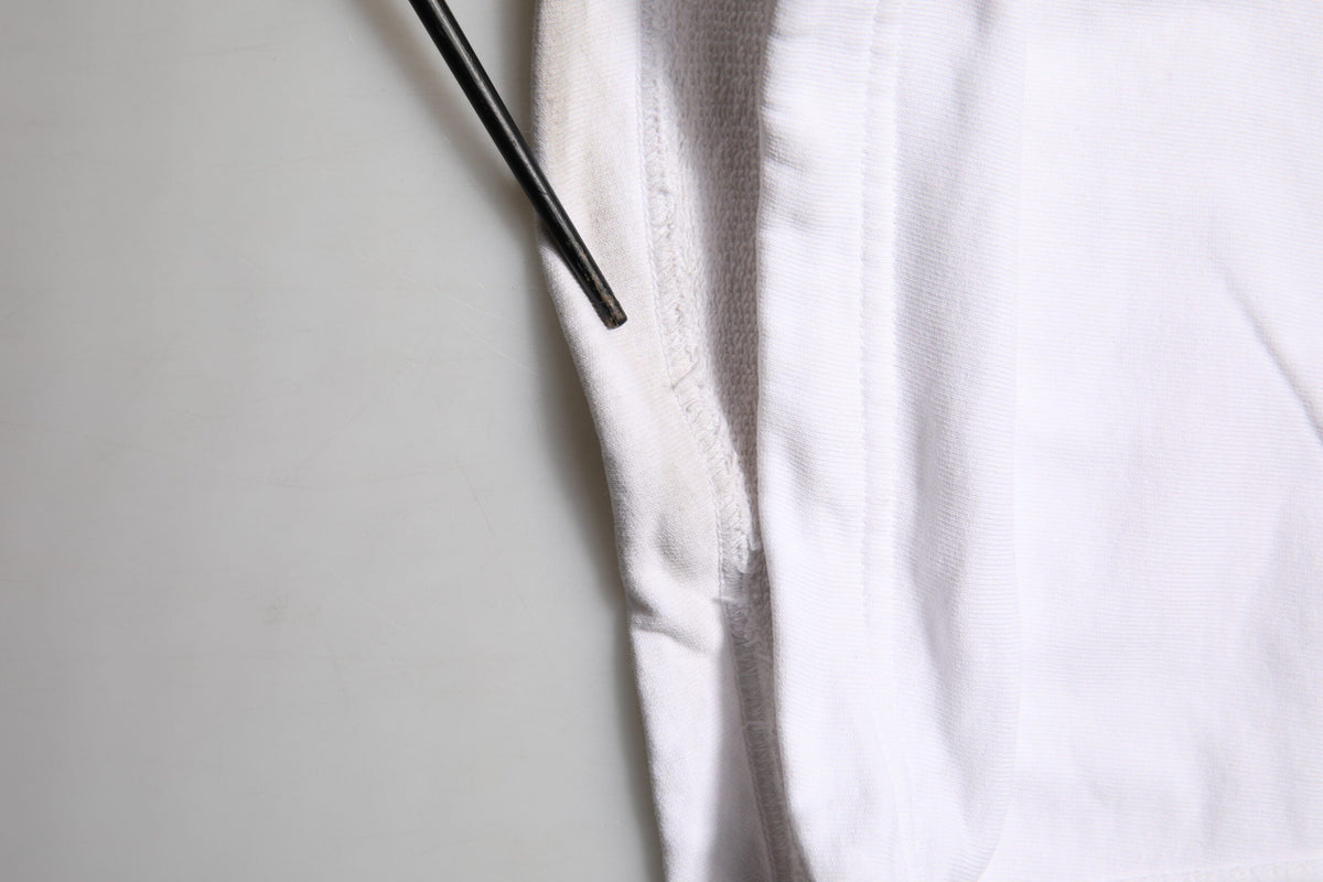 Dolce & Gabbana White Cotton Cargo Trousers Logo Patch Pants