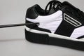 Dolce & Gabbana Black White Leather MIAMI Low Top Sneakers Shoes