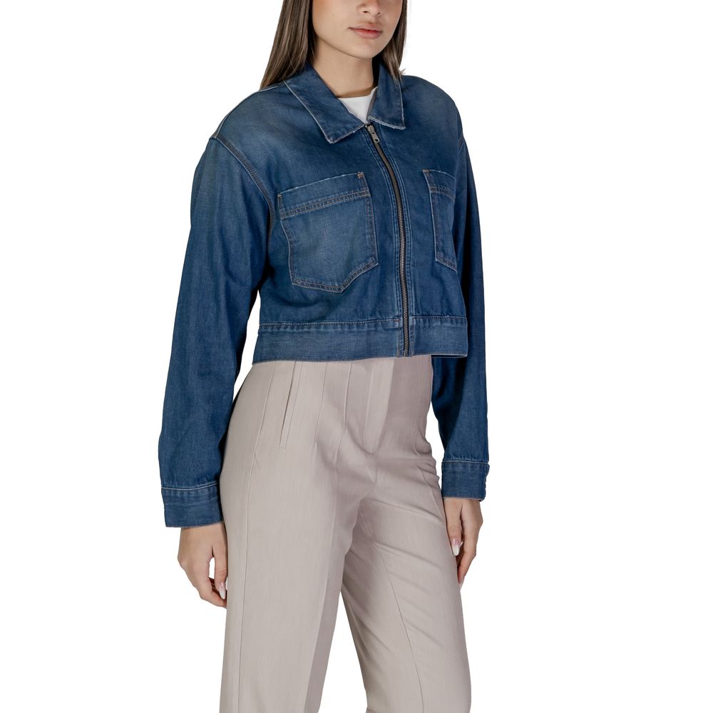 Replay Blue Cotton Denim Jacket