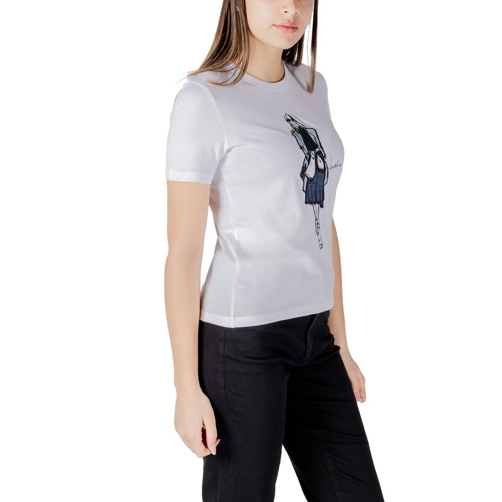 Only White Organic Cotton Long Sleeve T-Shirt