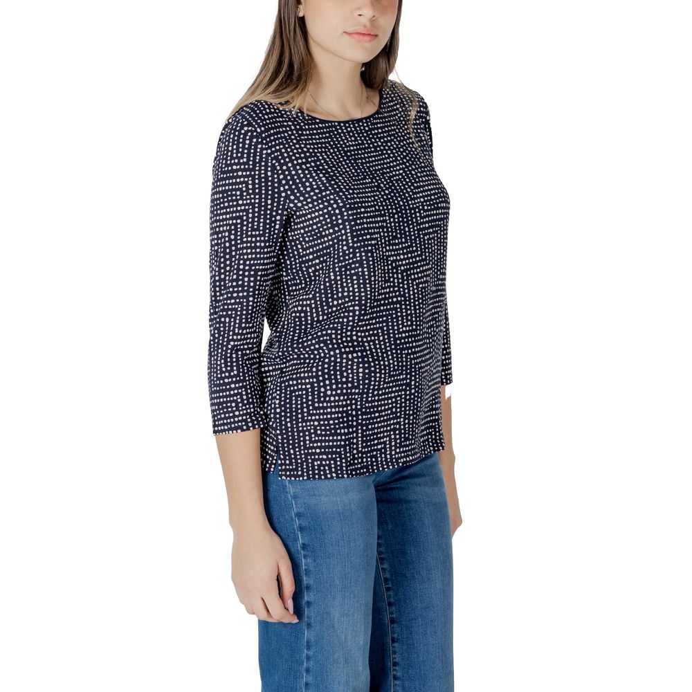 Street One Blue Viscose Long Sleeve T-Shirt