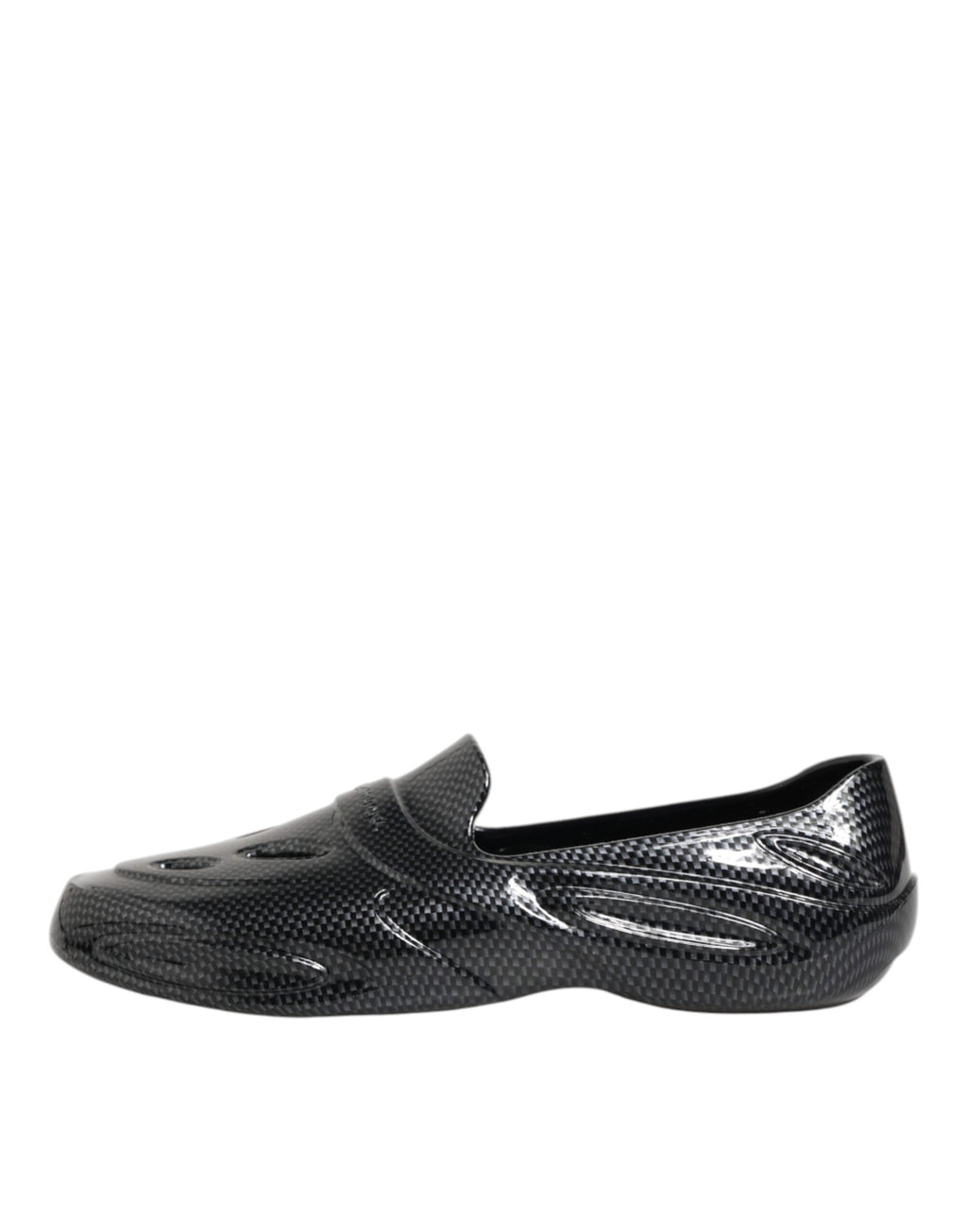 Dolce & Gabbana Black Rubber Slides Low Top Sneakers Shoes