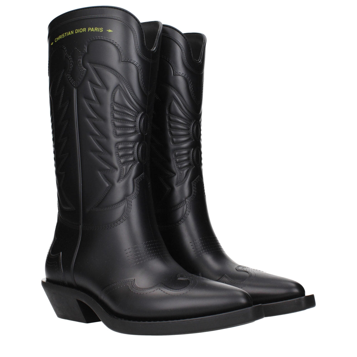 Christian Dior Black Cotton Boots