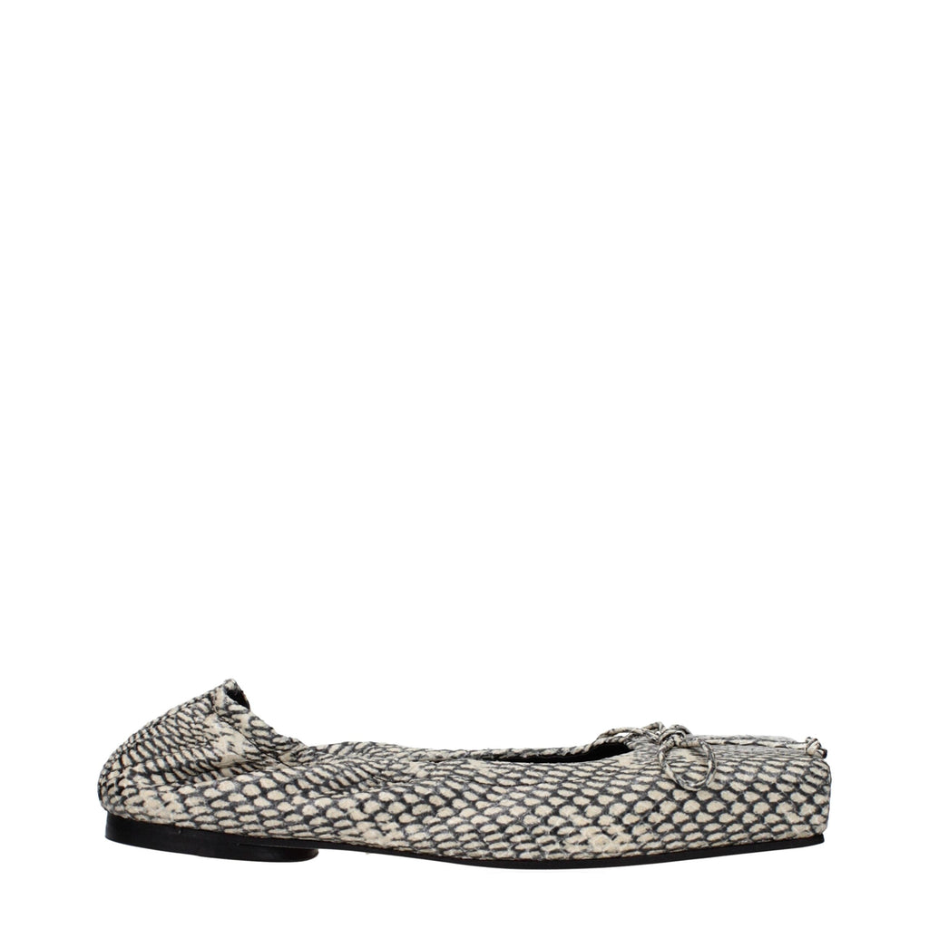 Jacquemus Beige Leather Ballet Flats