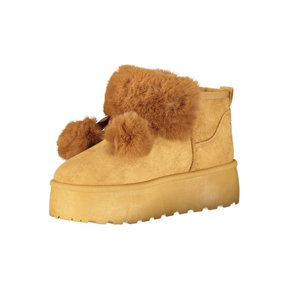 Laura Biagiotti Marrone Poliestere Women Ankle Boot