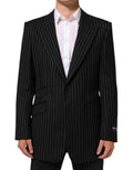 Dolce & Gabbana Dark Gray Stripes 2 Buttons Suit Jacket Blazer