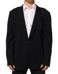 Dolce & Gabbana Dark Blue Viscose 2 Buttons Suit Jacket Blazer